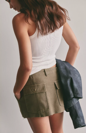 Riverfront Surplus Mini Skirt | Beech Leaves | Free People