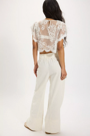 Days End Linen Pull On Pants | Ivory | Free People