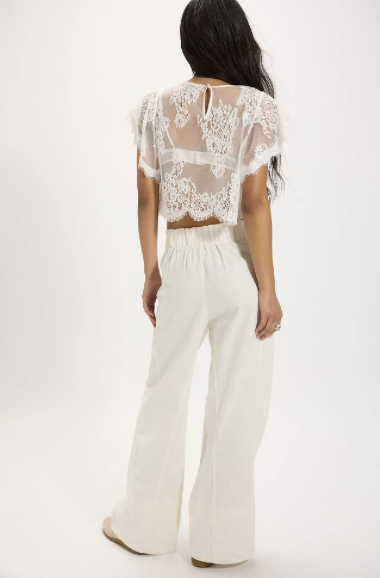 Days End Linen Pull On Pants | Ivory | Free People