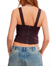 Dani Square Neck Corset | Fudge | Free People