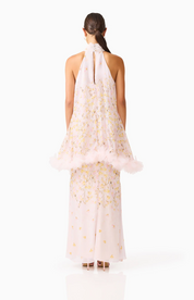 Tulsia Floral Cape Maxi Dress in Pink | Elliatt