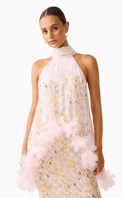 Tulsia Floral Cape Maxi Dress in Pink | Elliatt