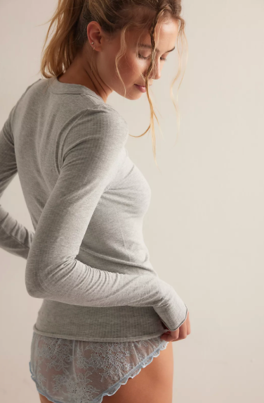 So Soft Seamless Modal Long Sleeve Heather Grey