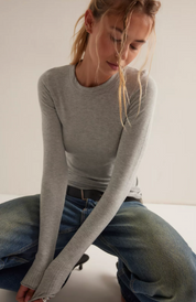 So Soft Seamless Modal Long Sleeve Heather Grey