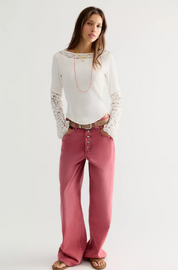 Amber Lace Cuff Long Sleeve | White | Free People