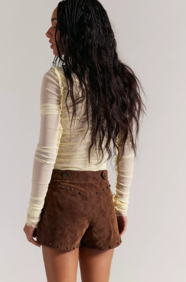 Best Behavior Vegan Suede Short | Shaved Chocolate | Free People