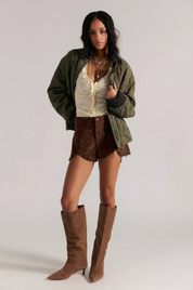 Best Behavior Vegan Suede Short | Shaved Chocolate | Free People