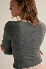 A Little Bit Layering Top | Charcoal Heather | Free People