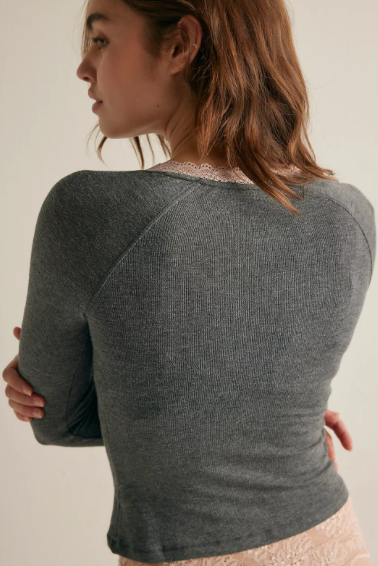 A Little Bit Layering Top | Charcoal Heather | Free People