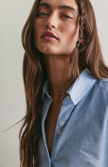We The Free Benny Slim Oxford Button-Down | Blue Combo