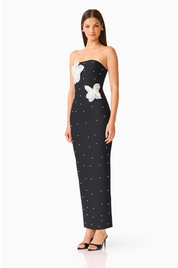 Natasia Embellished Maxi Dress in Black by Elliatt
