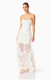 Lorina Sweetheart Gown in White by Elliatt