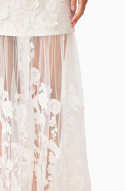Lorina Sweetheart Gown in White by Elliatt
