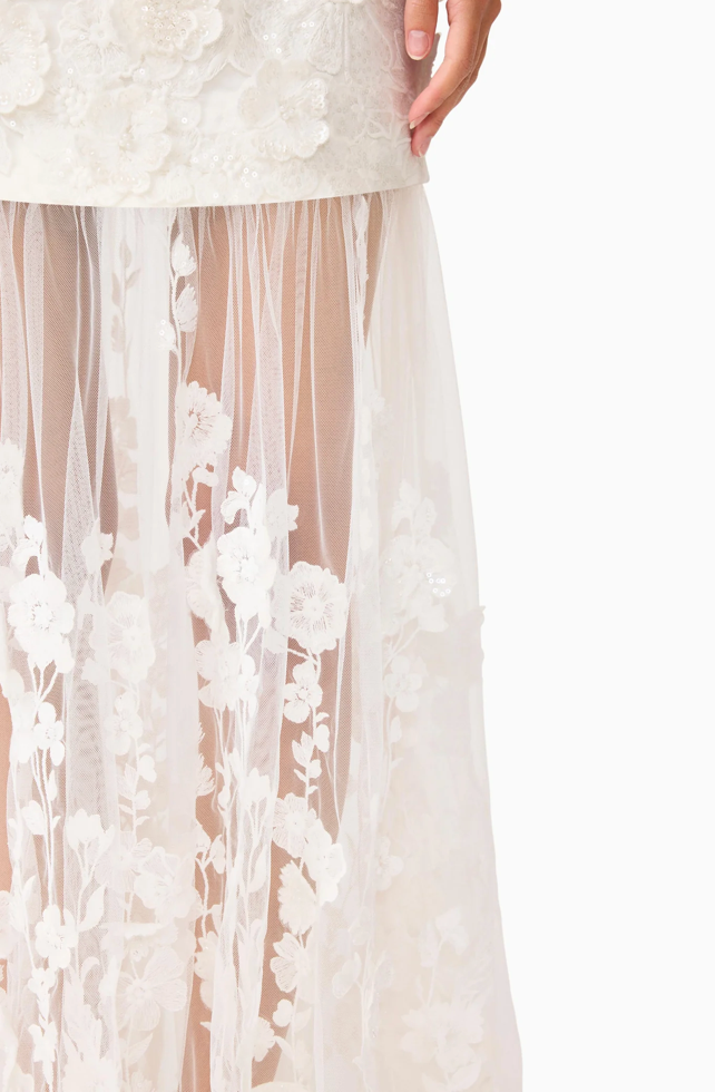Lorina Sweetheart Gown in White by Elliatt