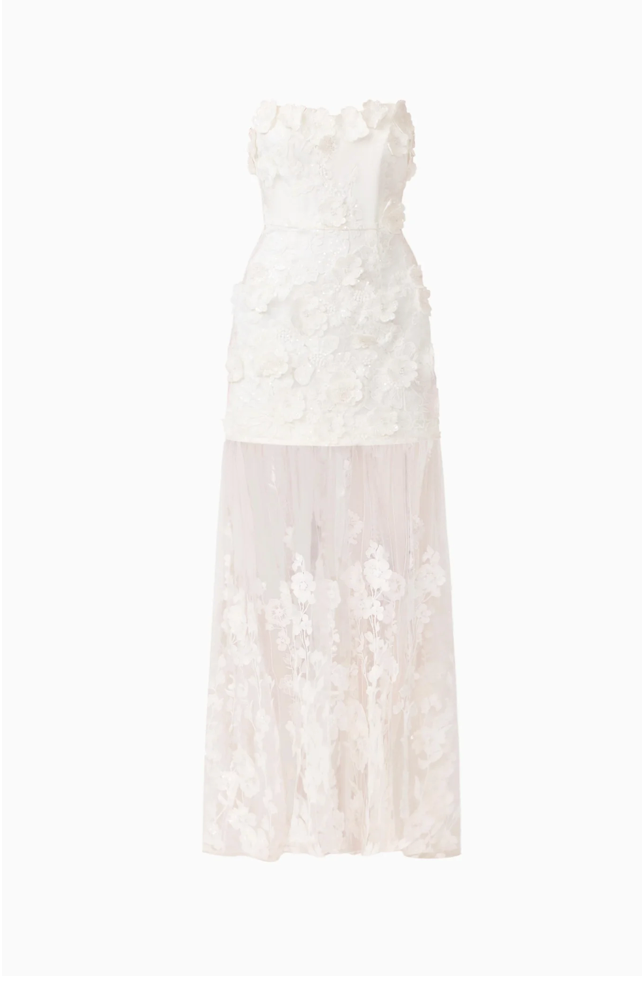 Lorina Sweetheart Gown in White by Elliatt