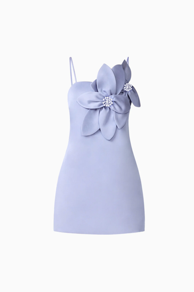 Lunelle Shift Mini Dress in Stone Blue by Elliatt