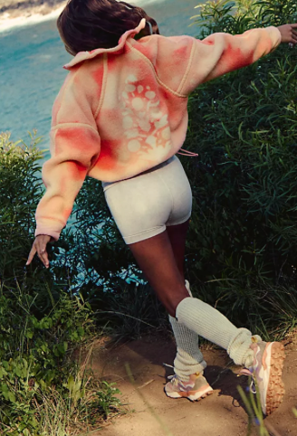 Printed Mountain High 1/2 Zip | Watercolor Logo | Free People