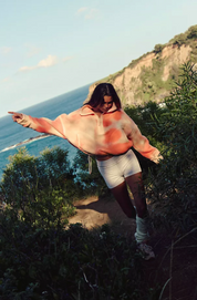 Printed Mountain High 1/2 Zip | Watercolor Logo | Free People