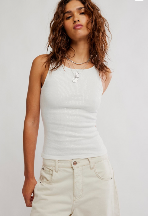 Night Shine Tank | Clean Ivory | Free People
