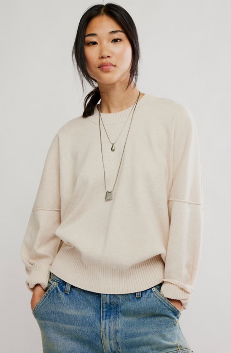 Alma Pullover | Marshmallow Heather | Free People
