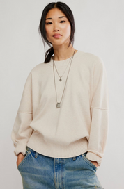 Alma Pullover | Marshmallow Heather | Free People