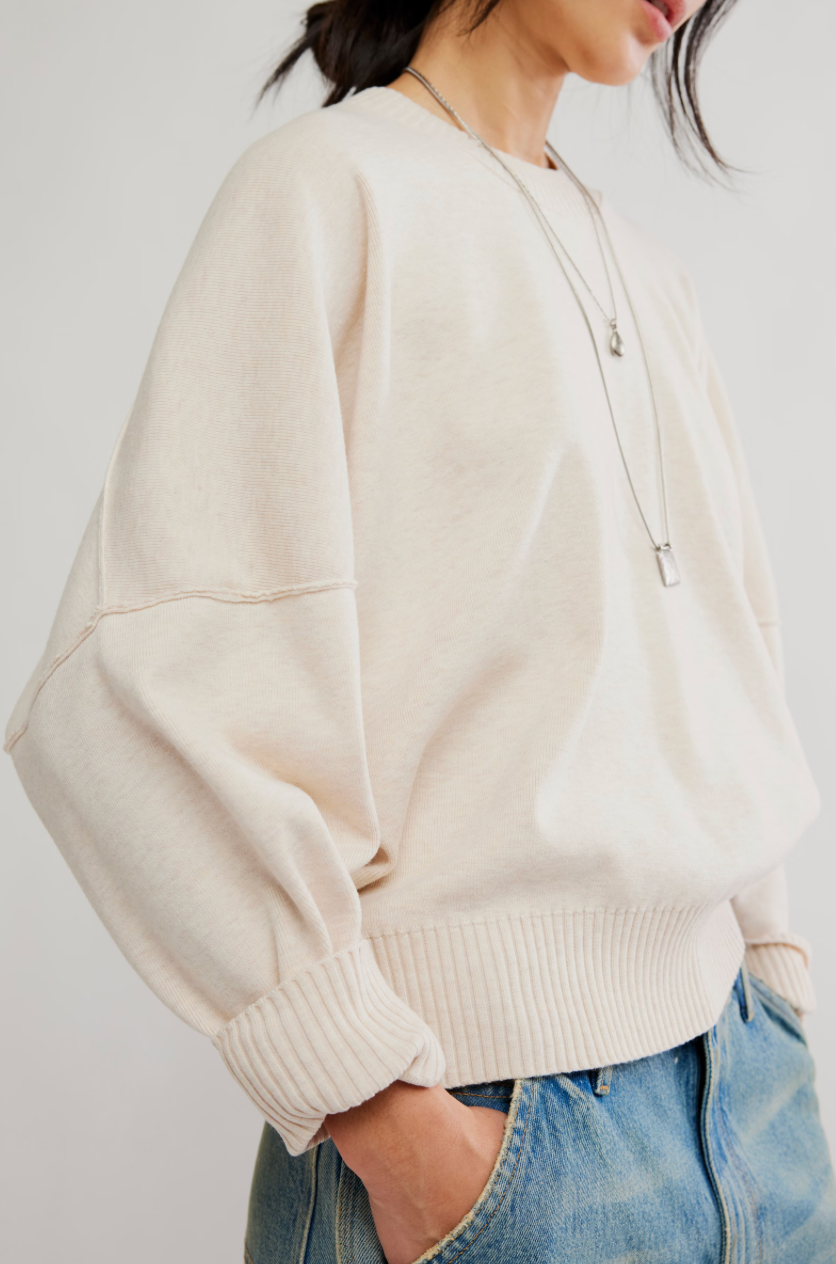 Alma Pullover | Marshmallow Heather | Free People
