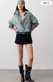 We The Free Gallivanting Vegan Suede Peekaboo Skort in Black