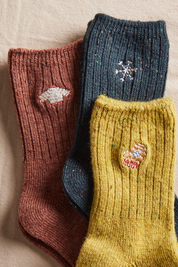 Holiday Heritage Sock Pack | Blue | Free People