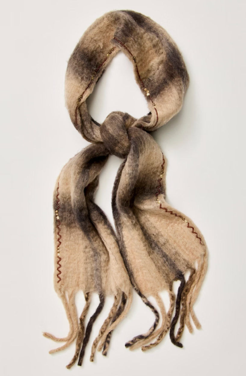 Highland Plaid Skinny Scarf | Neutral Combo | Free People