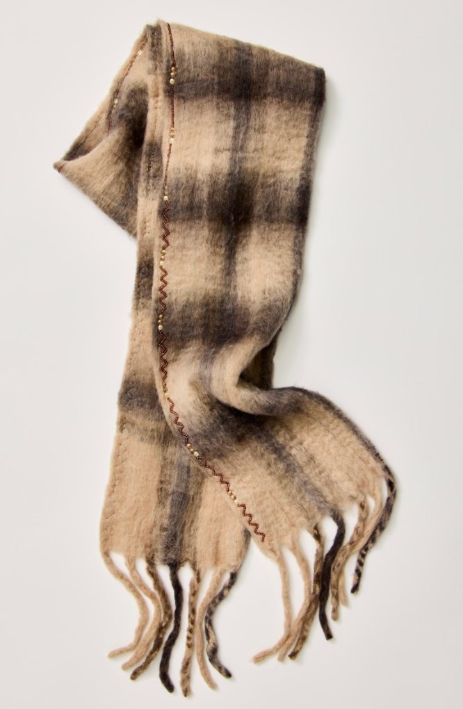 Highland Plaid Skinny Scarf | Neutral Combo | Free People