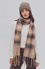 Highland Plaid Skinny Scarf | Neutral Combo | Free People