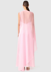 Zimelle Cape Gown | Baby Pink | Elliatt