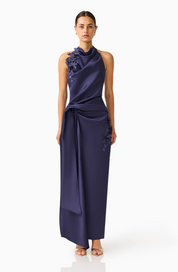 Florea Halter Gown | Navy | Elliatt