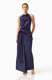 Florea Halter Gown | Navy | Elliatt