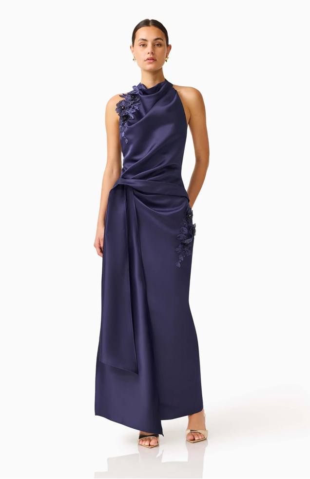 Florea Halter Gown | Navy | Elliatt