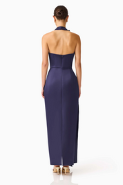 Florea Halter Gown | Navy | Elliatt