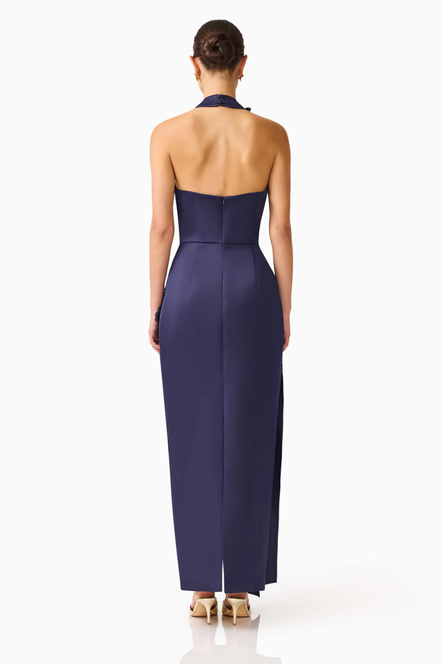 Florea Halter Gown | Navy | Elliatt