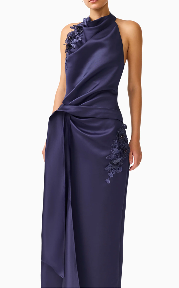 Florea Halter Gown | Navy | Elliatt
