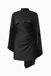 Auriella Cape Mini Dress | Black | Elliatt