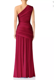 Florencea One Shoulder Gown | Wine Red | Elliatt