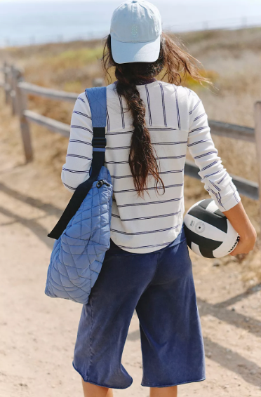 Cool Down Crew Stripe | Ivory Combo | Free People Movement