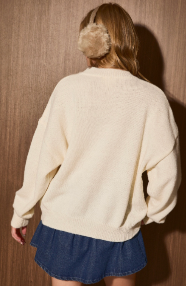 Meet Me At The Lodge Embroidered Knit Sweater