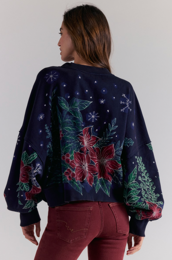 Gaia Sweatshirt | Night Combo | Free People