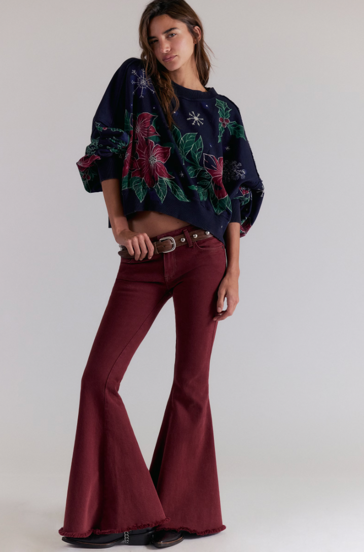 Gaia Sweatshirt | Night Combo | Free People