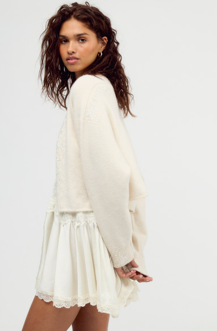 Icicle Embellished Cardi | Snow Flake Combo | Free People