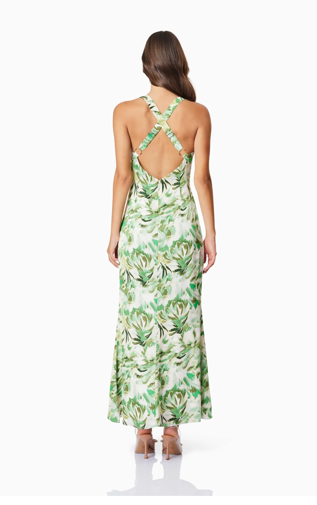 Georgia Cocktail Maxi Dress In Green By Elliatt