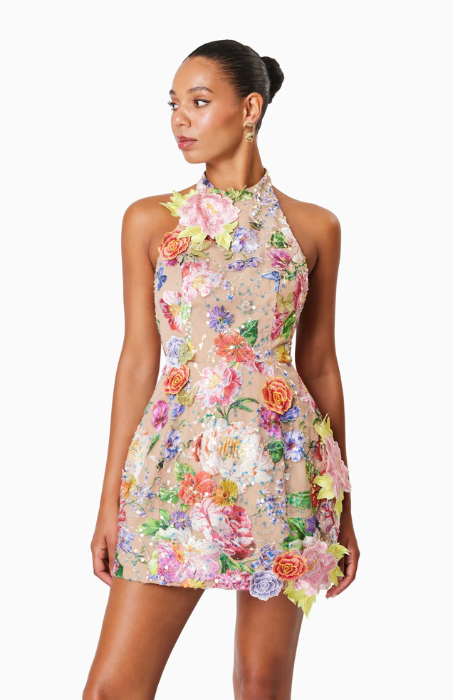 Meadowhawk Mini Sequin Dress In Pink