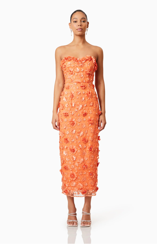 Bluebell Midi Dress Orange by Elliatt