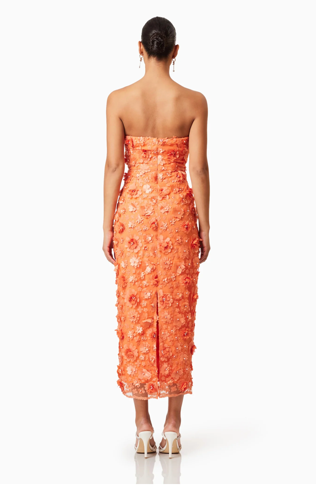 brailey dress in orange floral Brailey Mini Dress - One Shoulder Wrap Front Dress in Orange Jacquard
