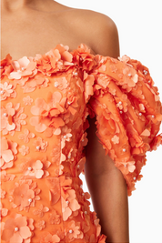 Bluebell Off The Shoulder Mini Dress in Orange by Elliatt